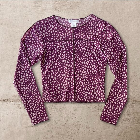 NWT Kirious Cheetah Print Mesh Top - Picture 1 of 8